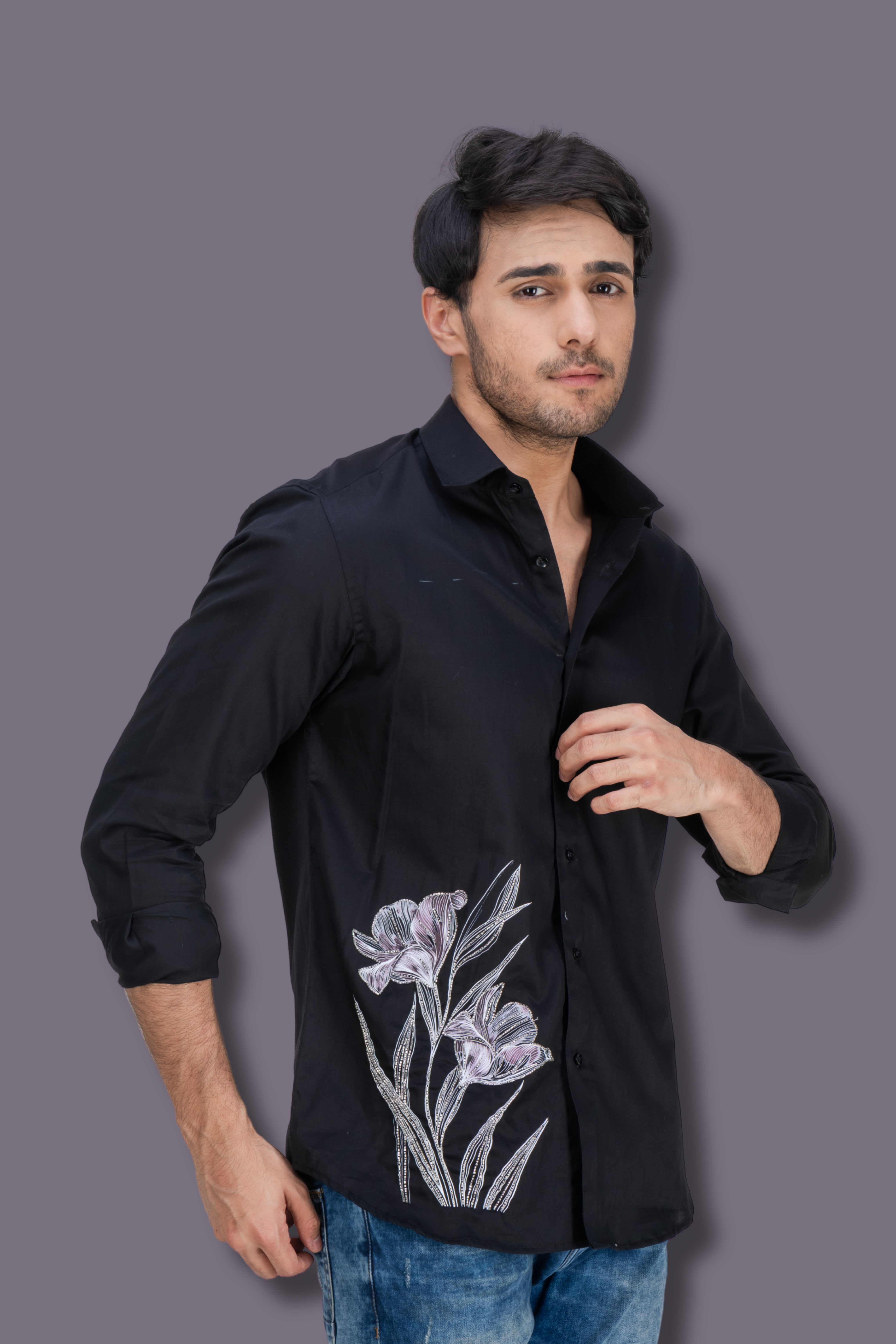 Black Handworked Shirt