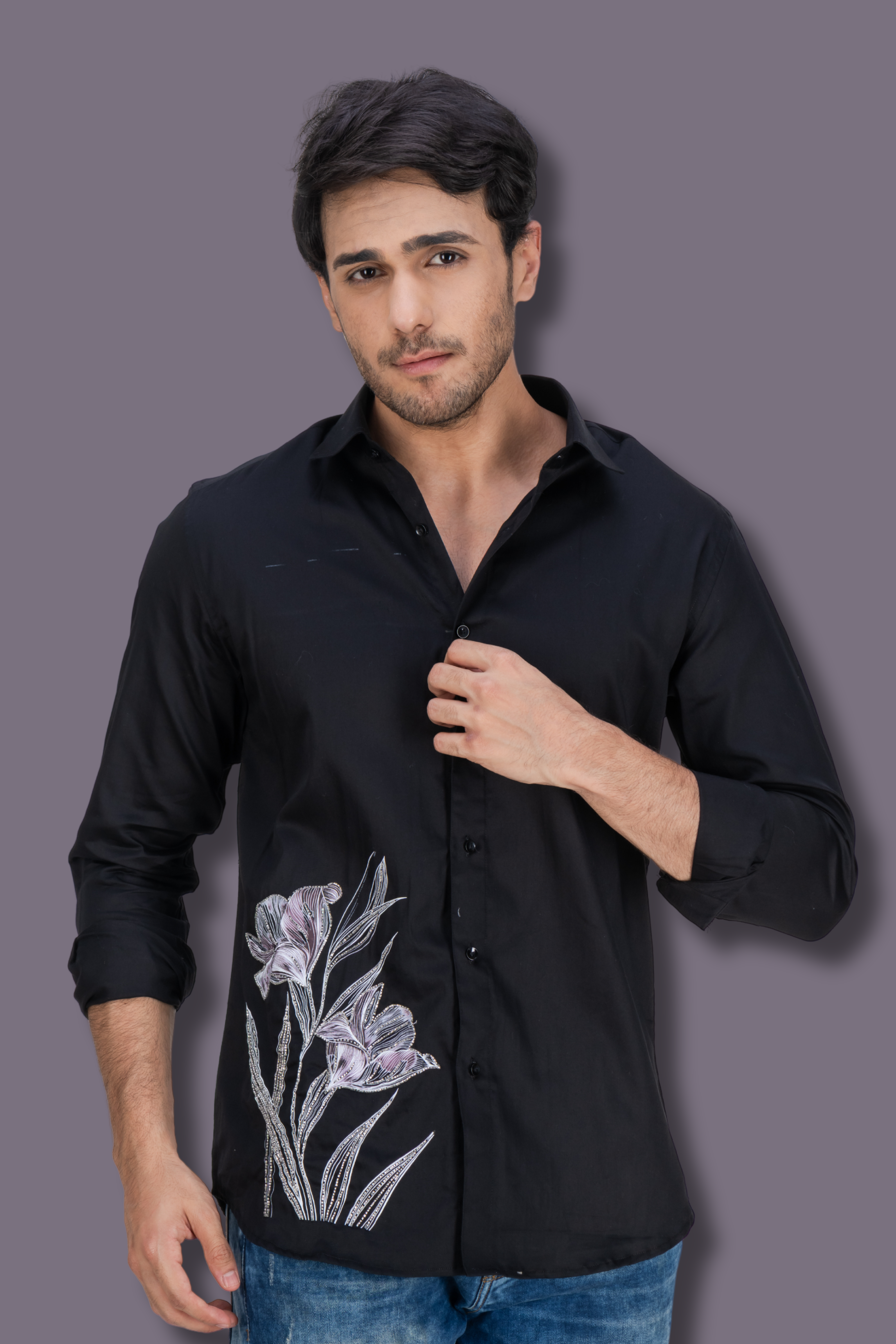 Black Handworked Shirt