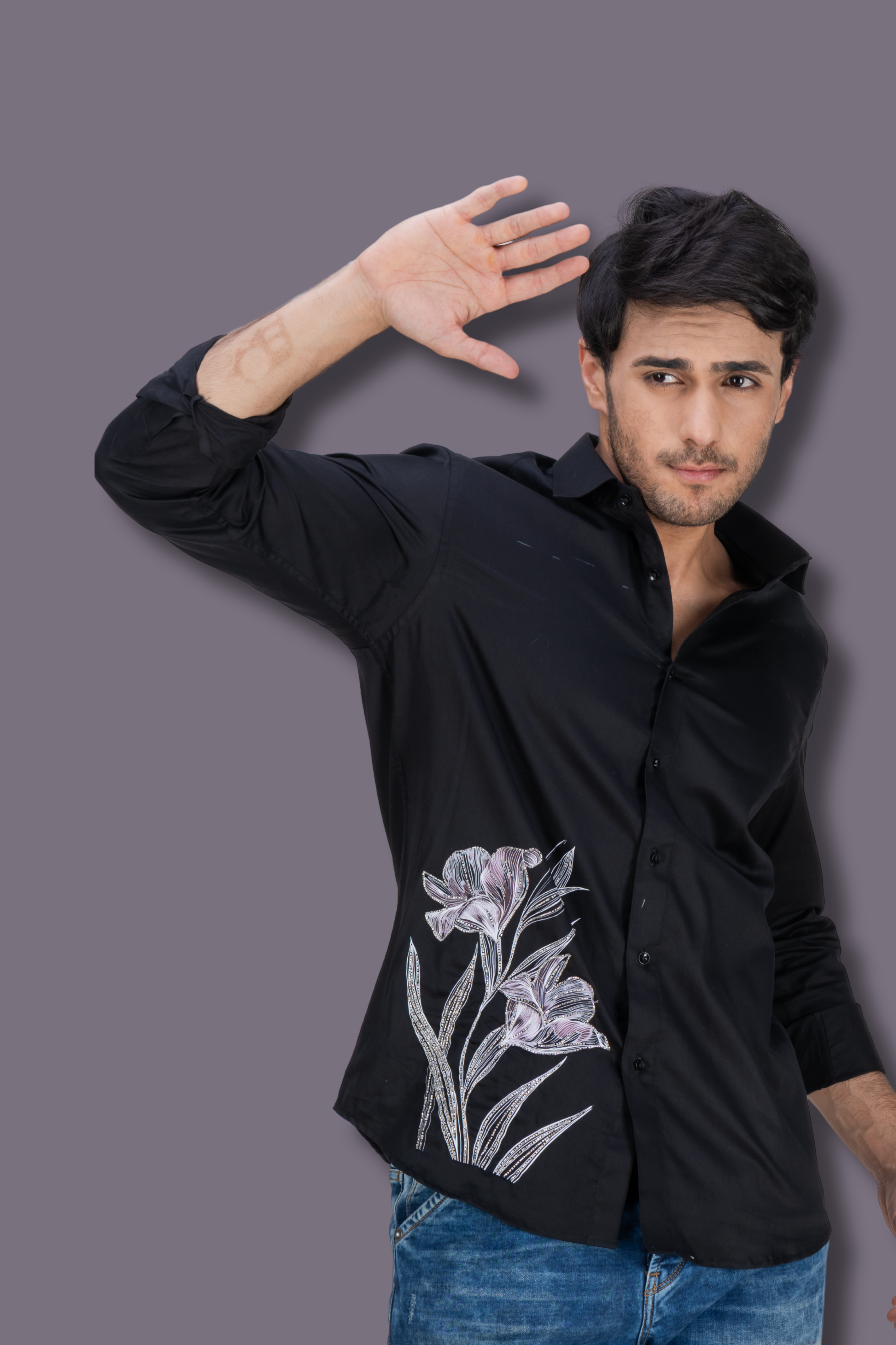 Black Handworked Shirt