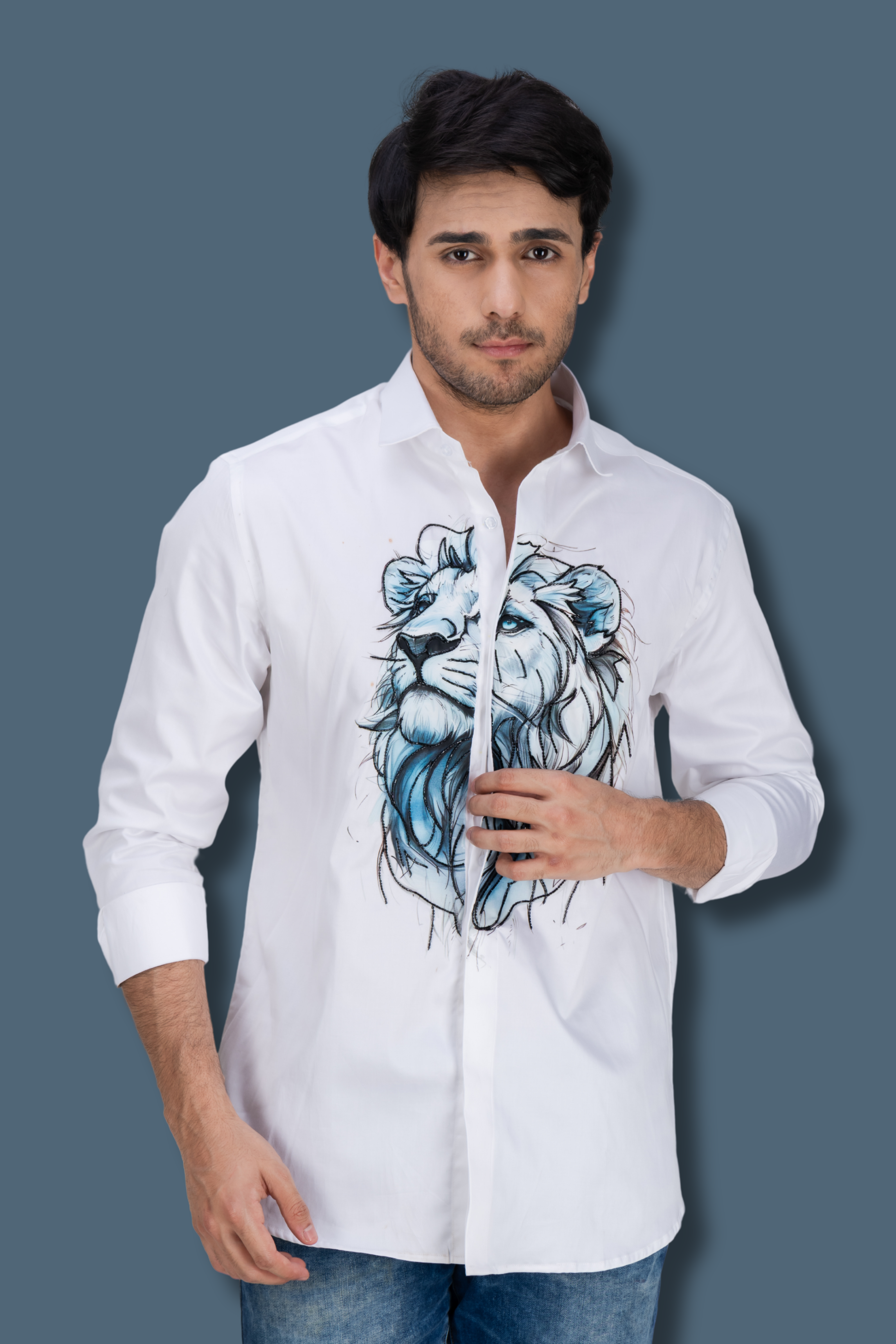 White Handworked Shirt