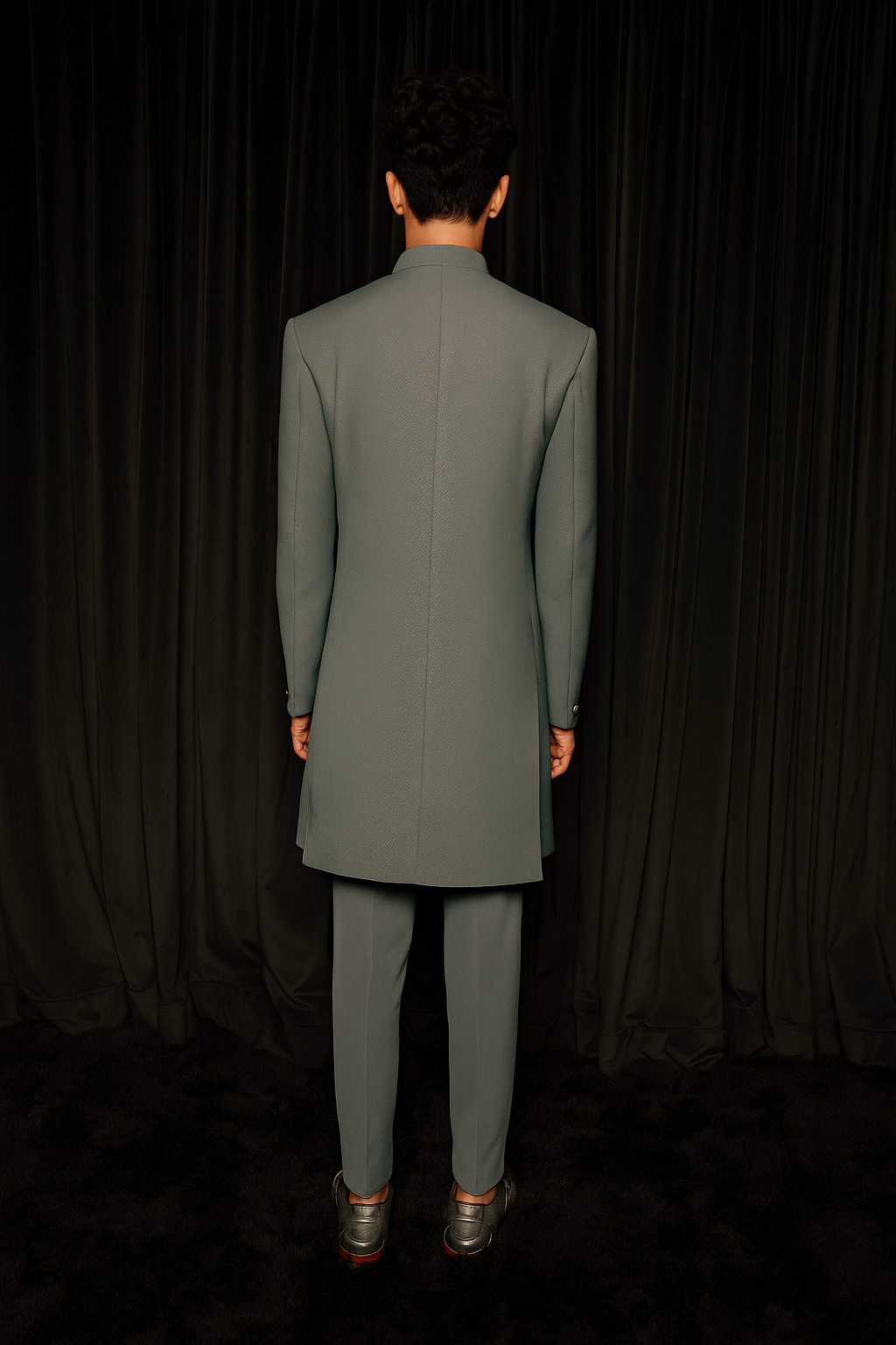 Sage Green Bandhgala Sherwani for Men – Contemporary Wedding & Festive Wear