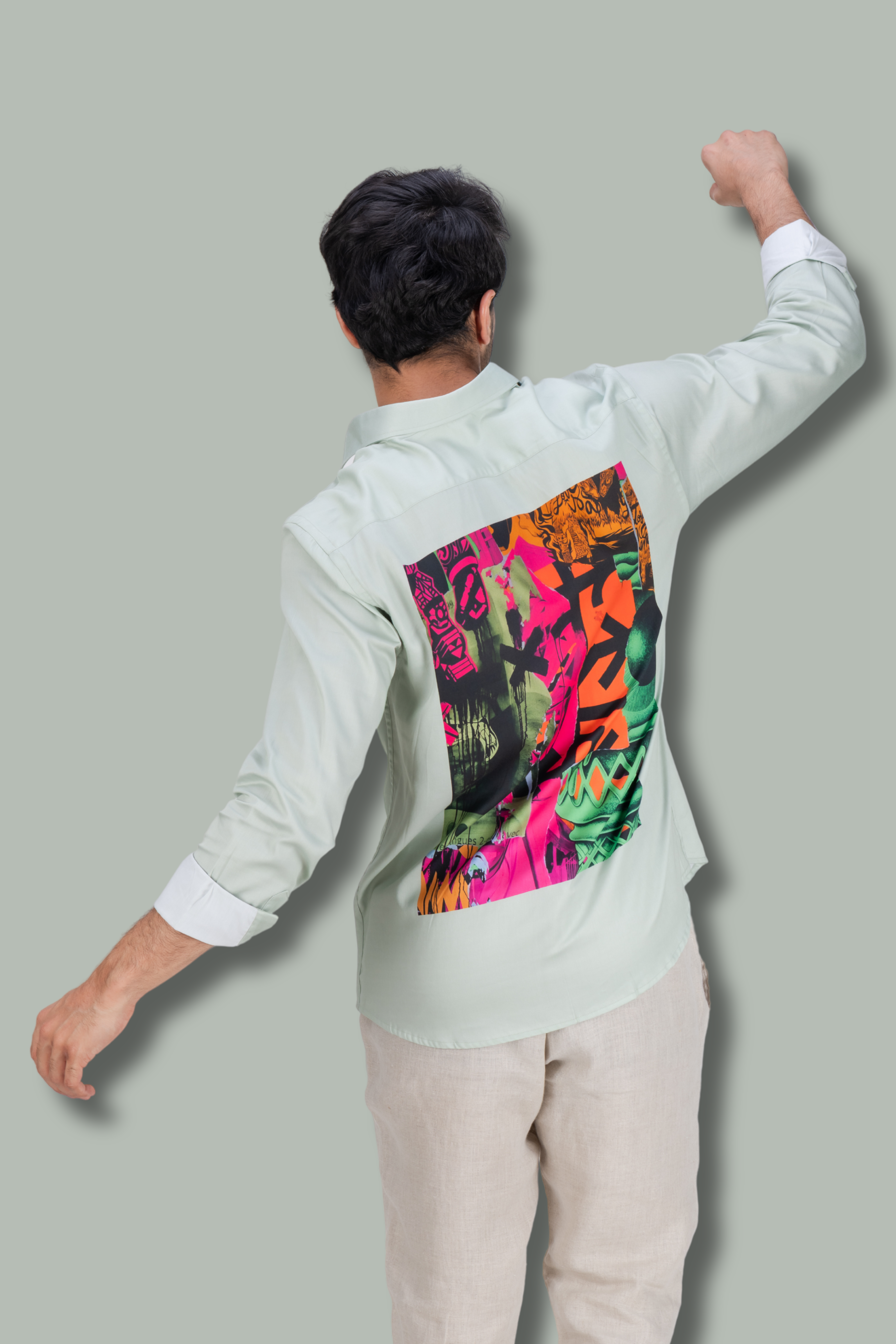 Pista Green Printed Shirt