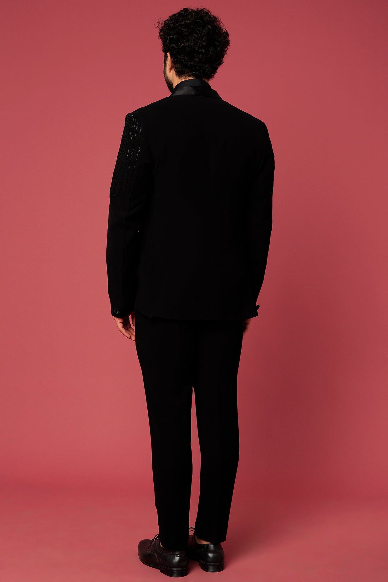 Black Hand Worked Tuxedo Set