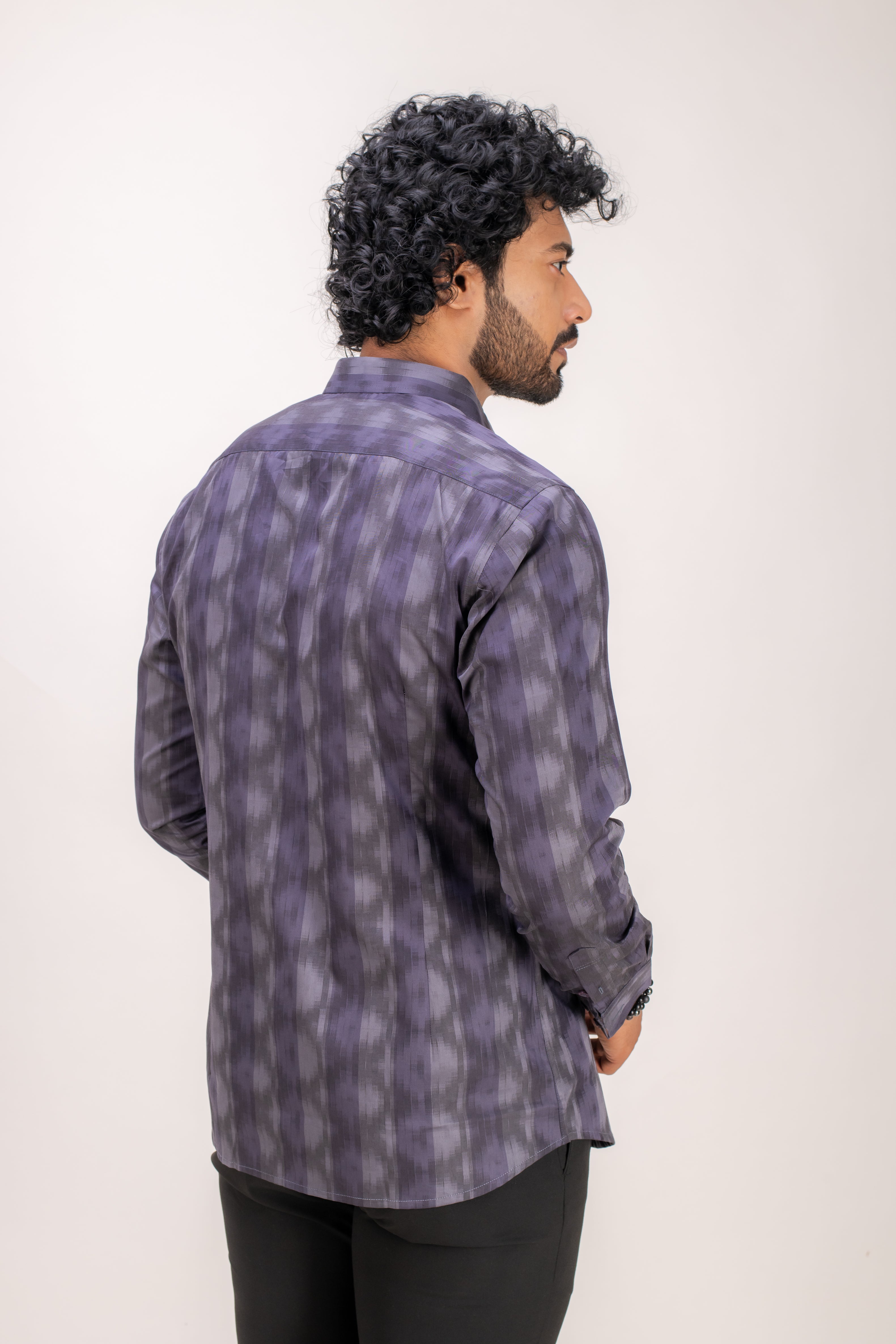 DARK PURPLE POPLIN SHIRT