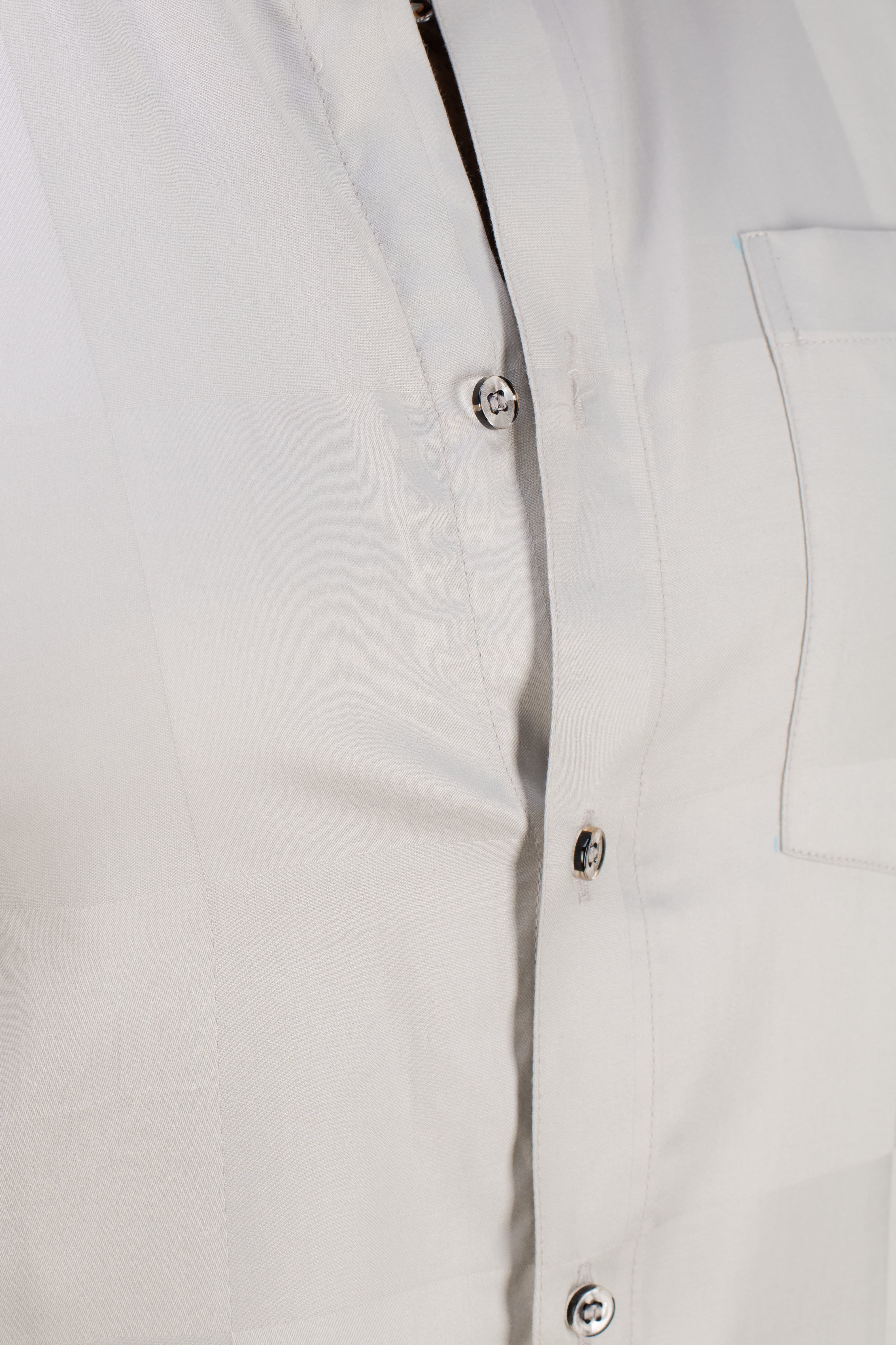 GREY SELF CHECKS GIZA COTTON SHIRT