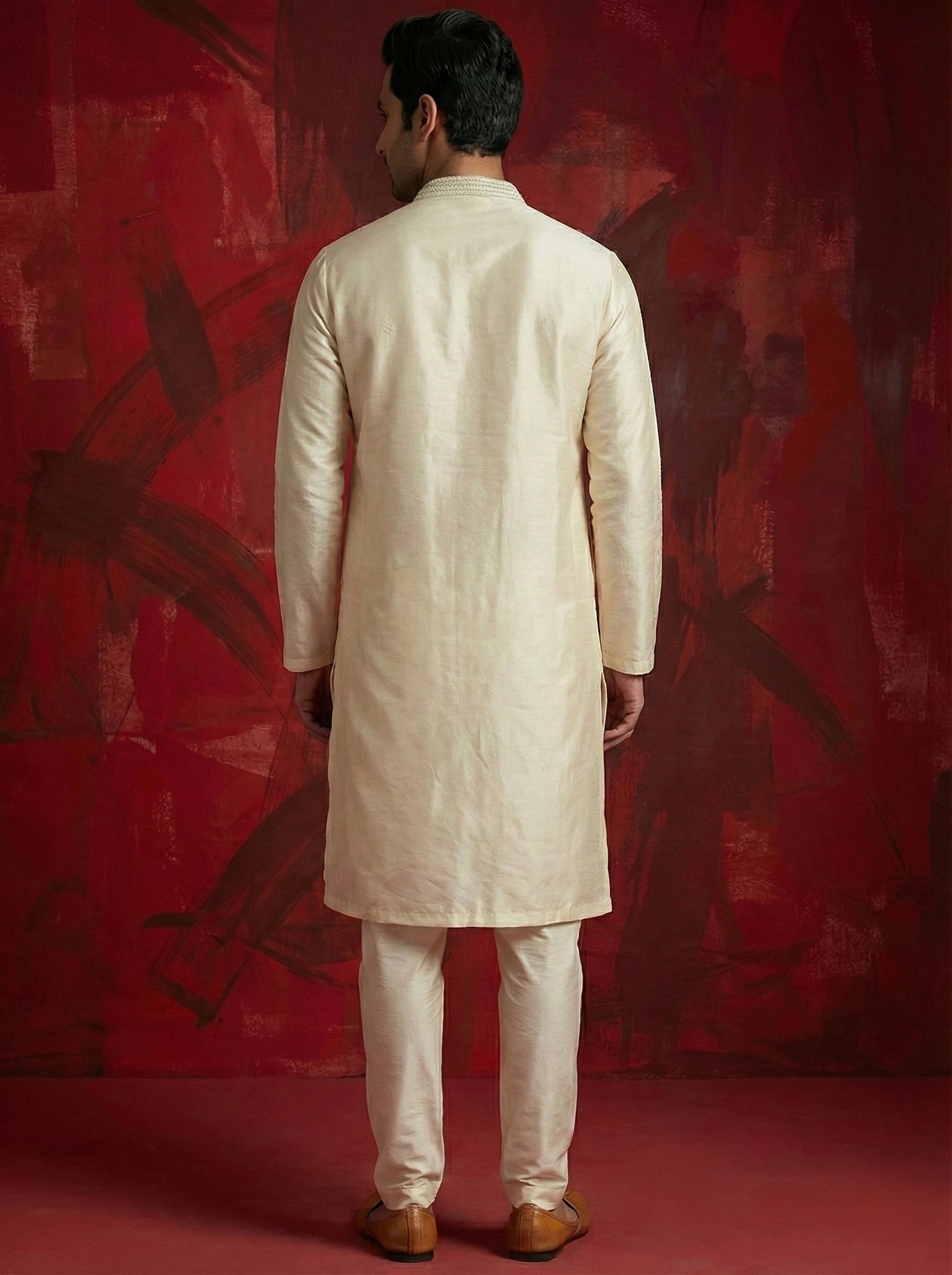 Ivory Noor Hand-Embroidered Kurta Set