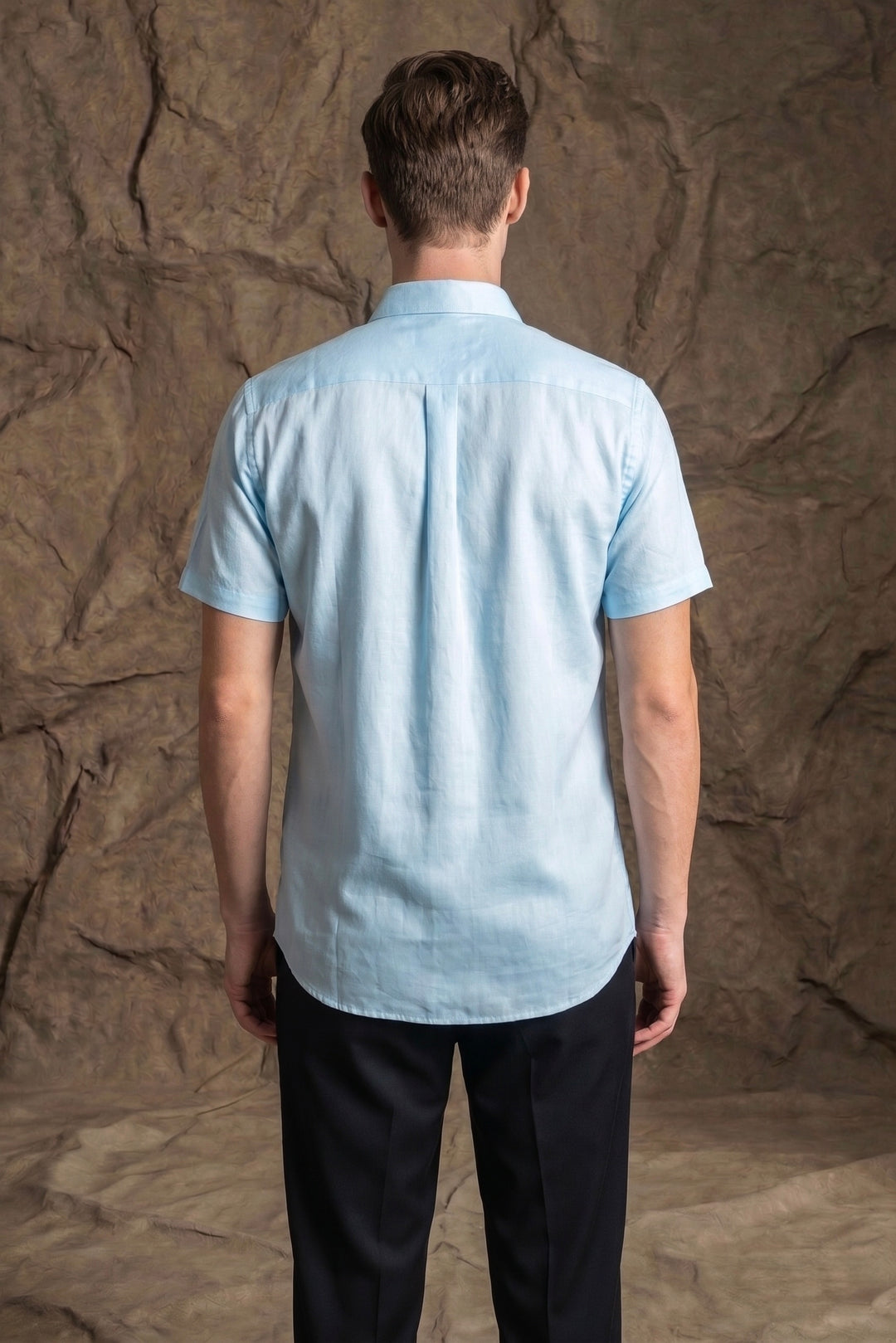 Azure Bloom Printed Short-Sleeve Shirt