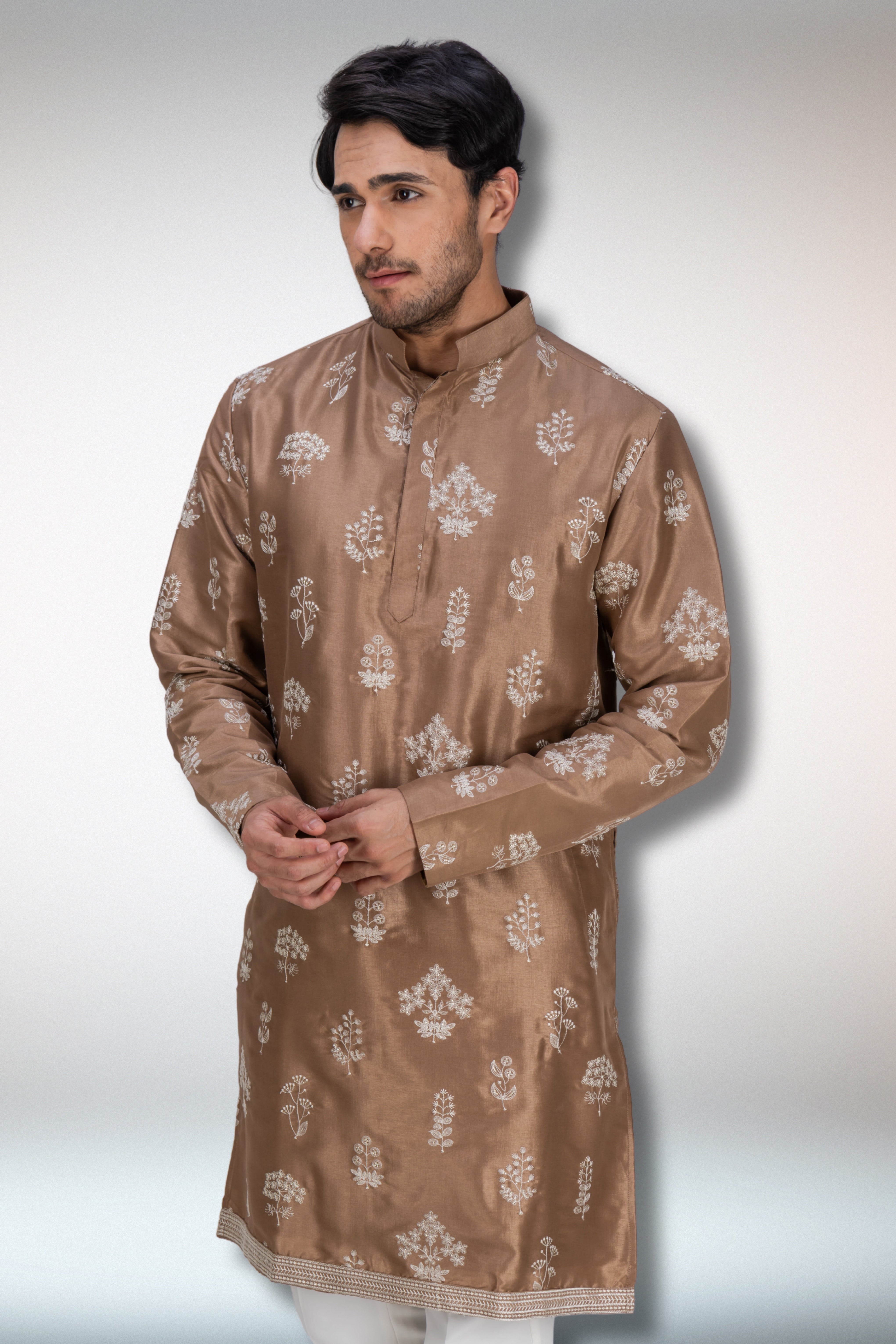 Brown Bliss Handworked Kurta
