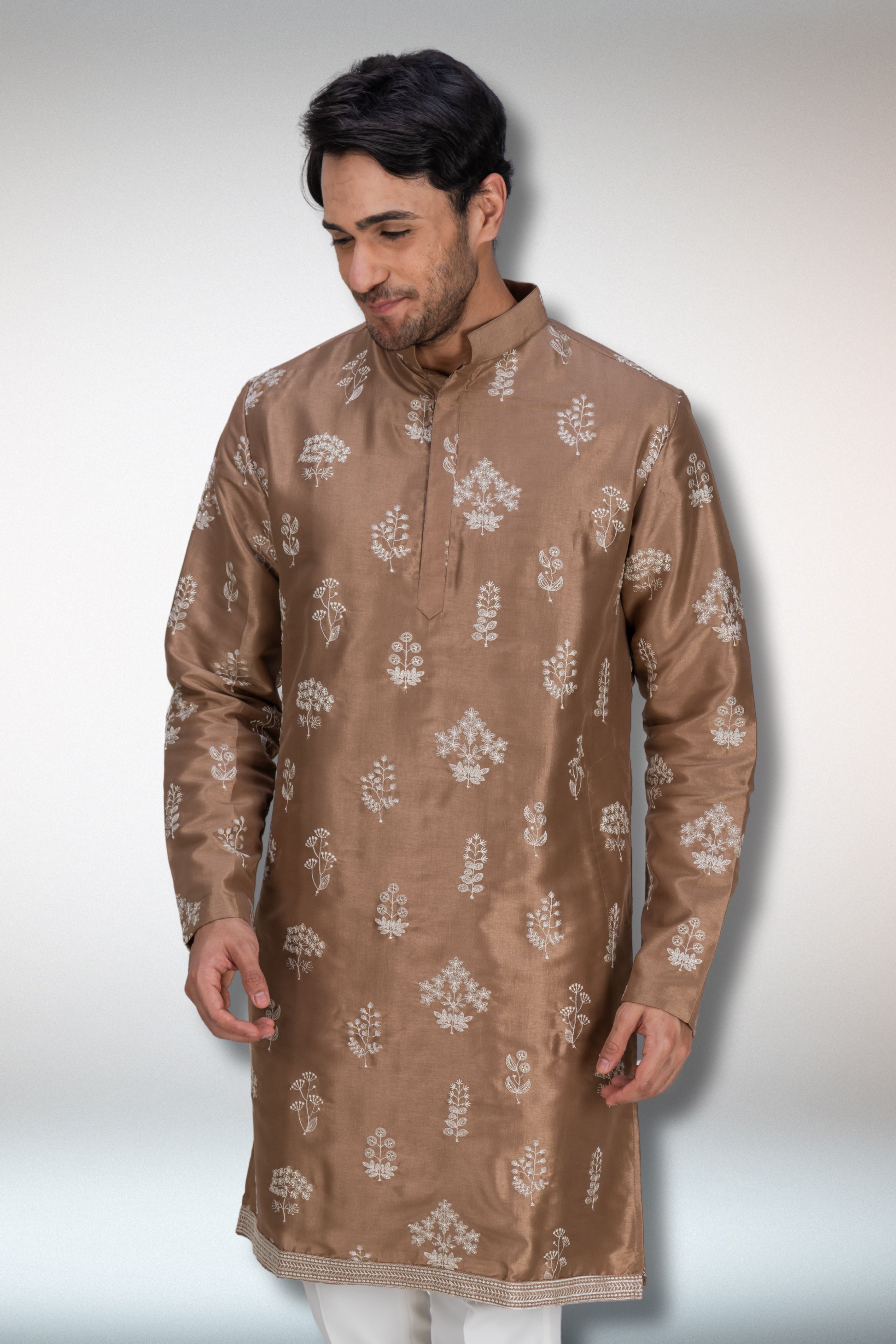 Brown Bliss Handworked Kurta