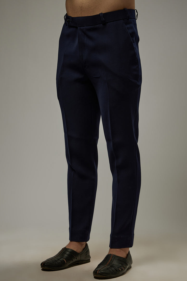 Abees Blue viscose solid co-ord set - side view