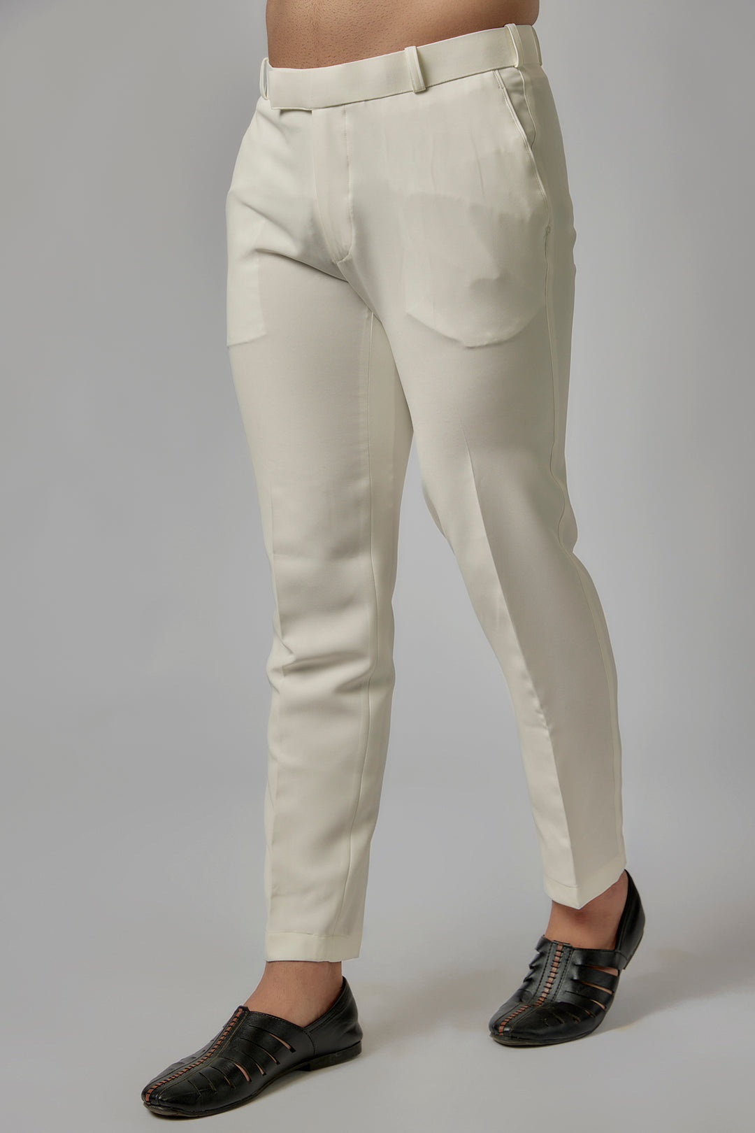 Abees White viscose hand embroidered kurta set - detail view 1