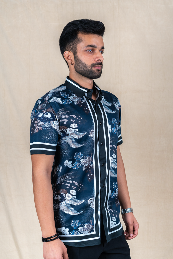 Midnight Mirage Printed Short-Sleeve Shirt