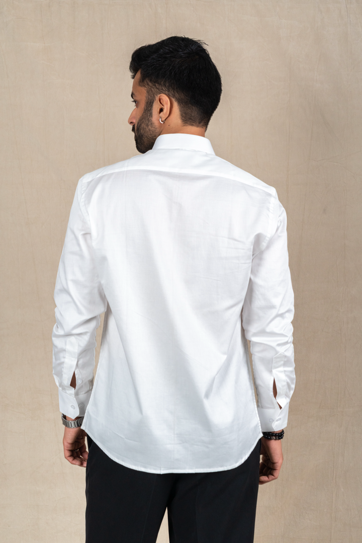 Regal Roar Embroidered White Shirt