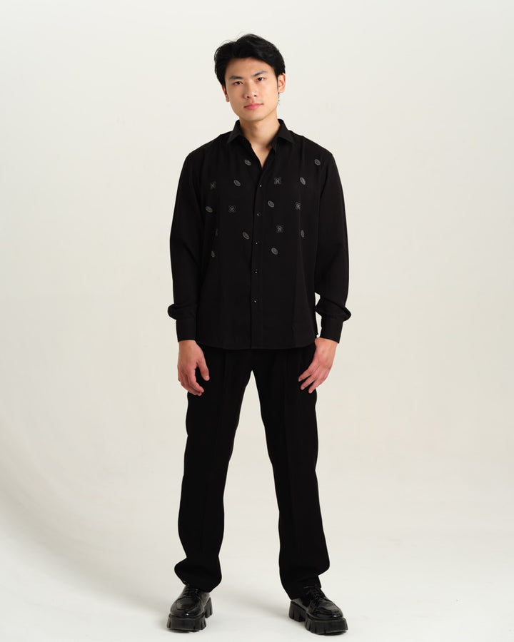 Abees Grey checked shirt - side view