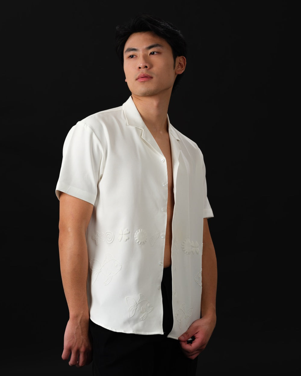 Abees Multi cotton printed shirt - front view