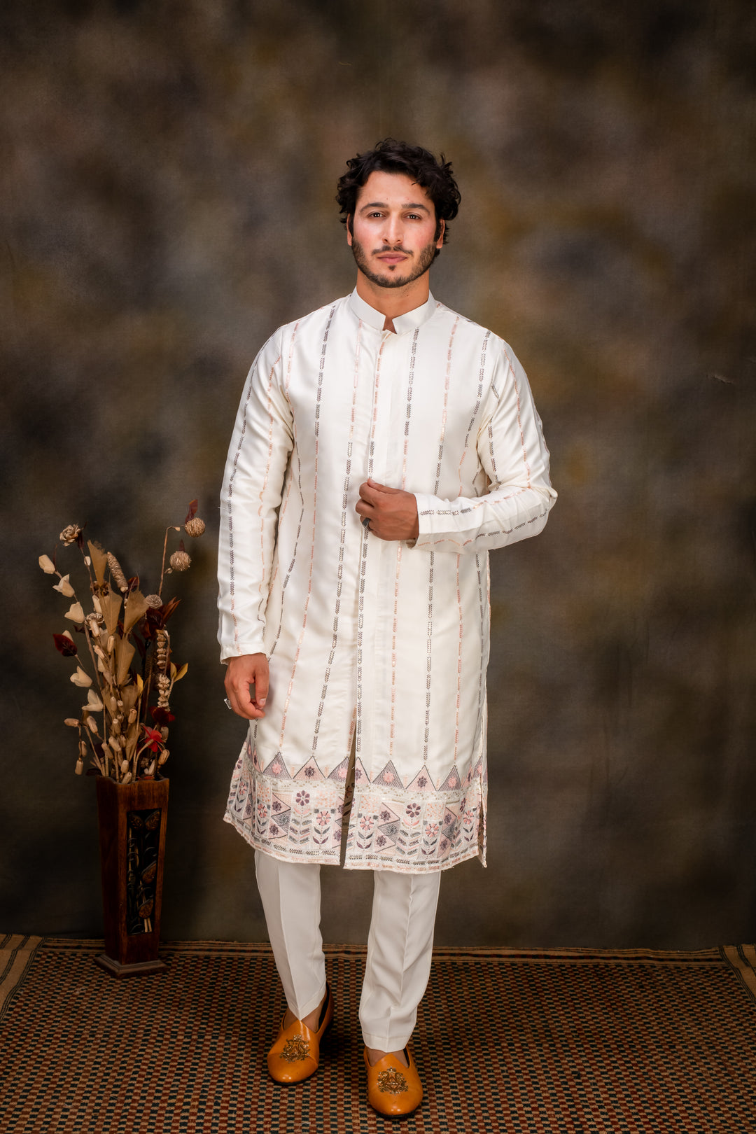 Abees Printed cotton kurta set - front view