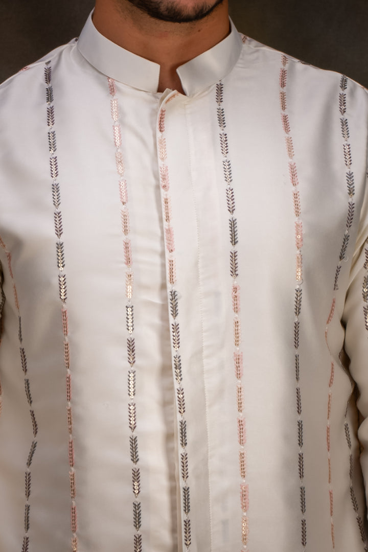 Abees Printed cotton kurta set - back view