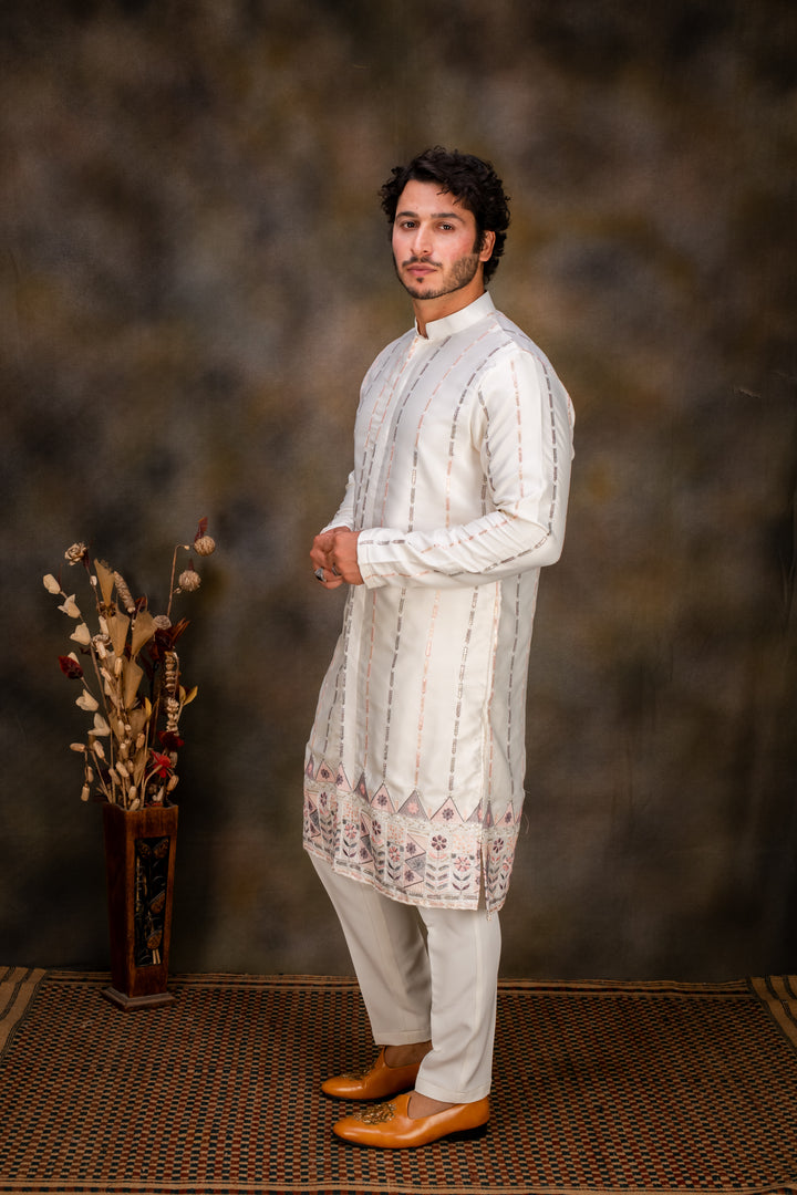 Abees Printed cotton kurta set - side view