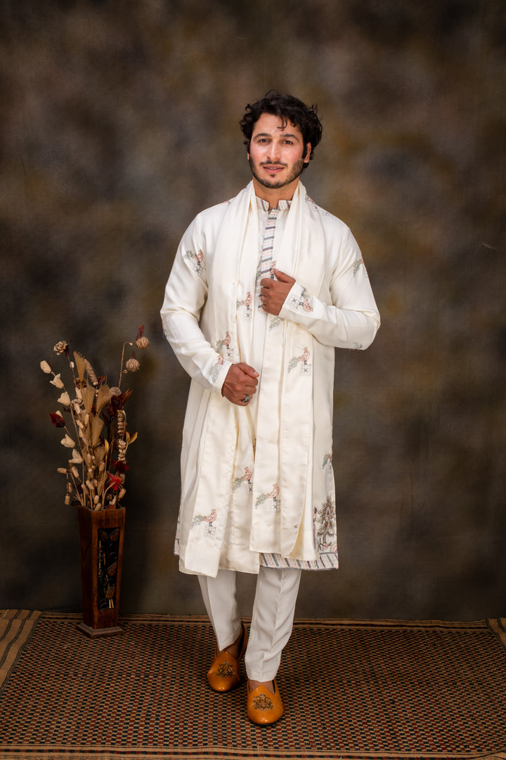 Abees Multi cotton printed kurta set - front view