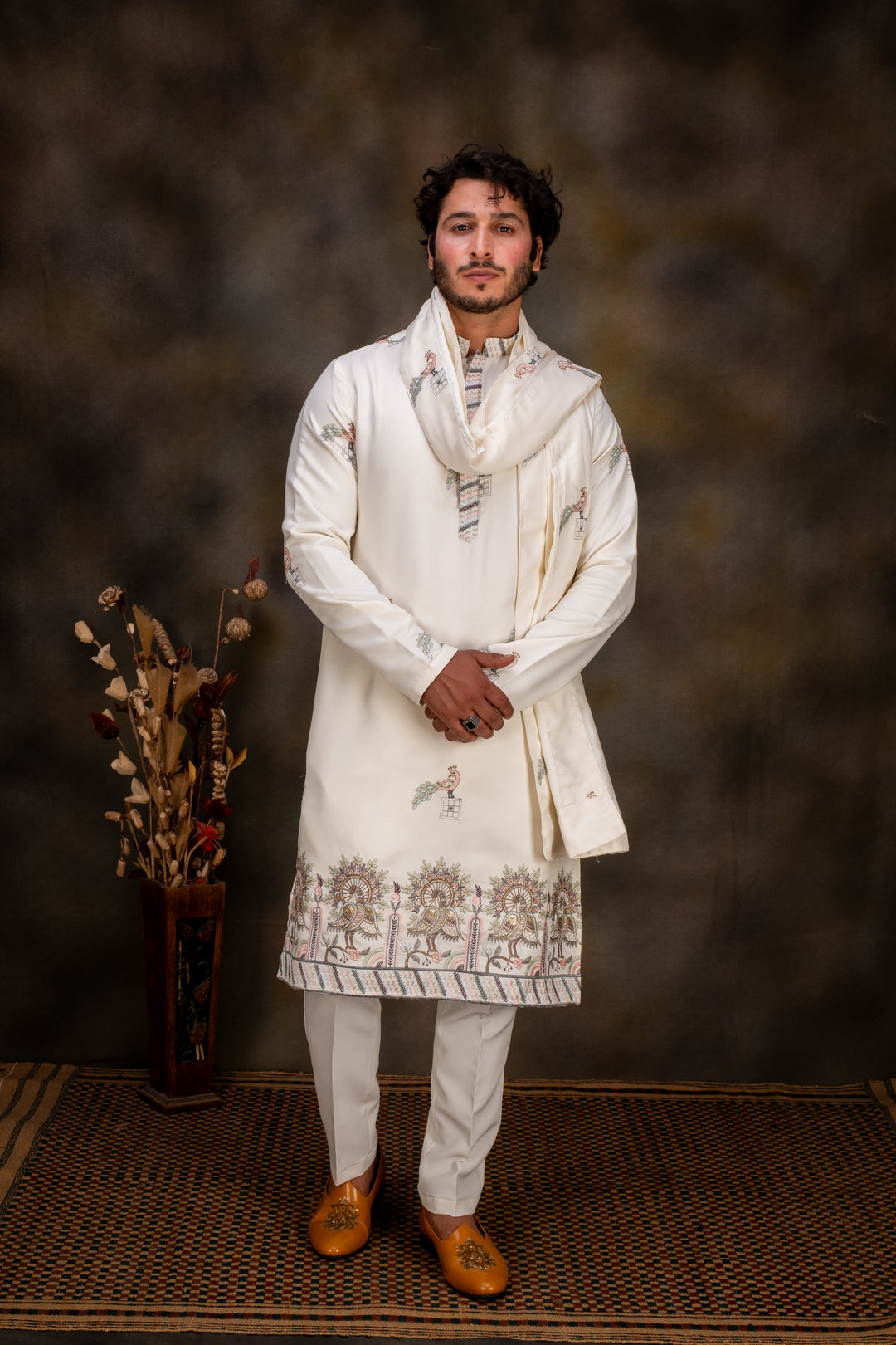 Abees Multi cotton printed kurta set - side view