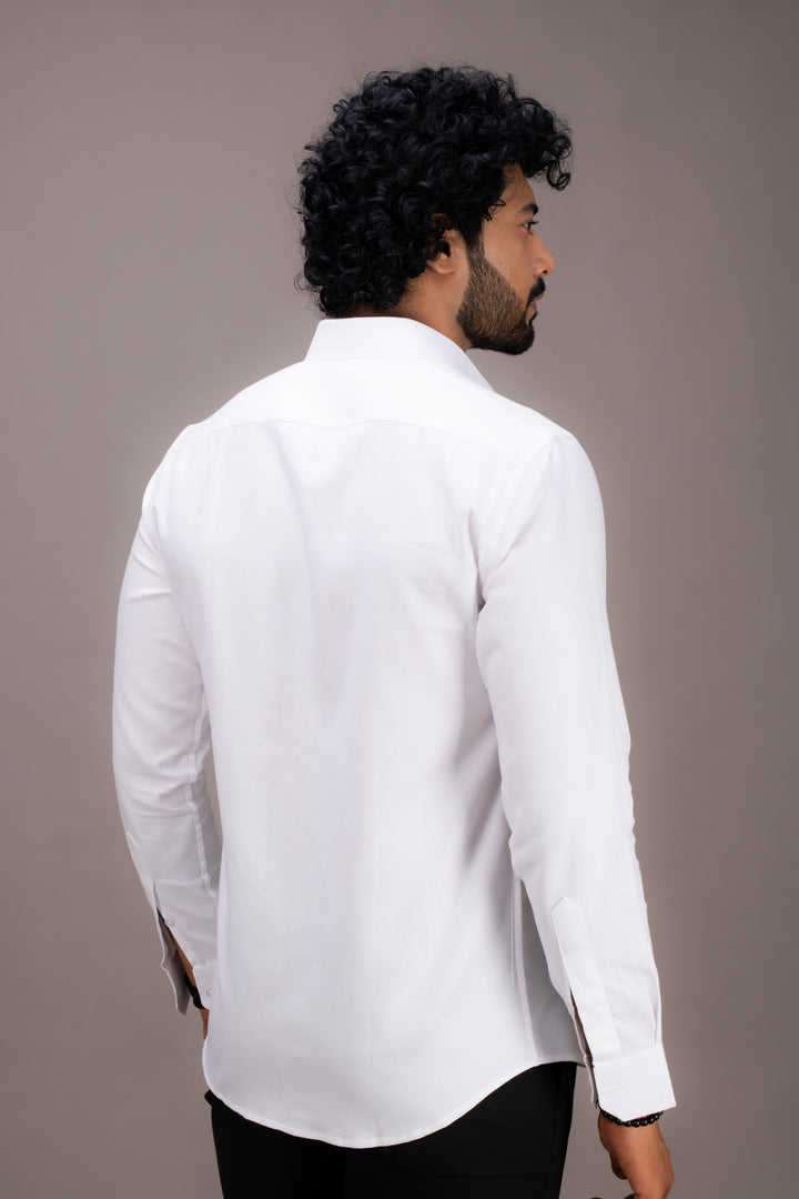 SUPERFINE WHITE DOBBY SHIRT