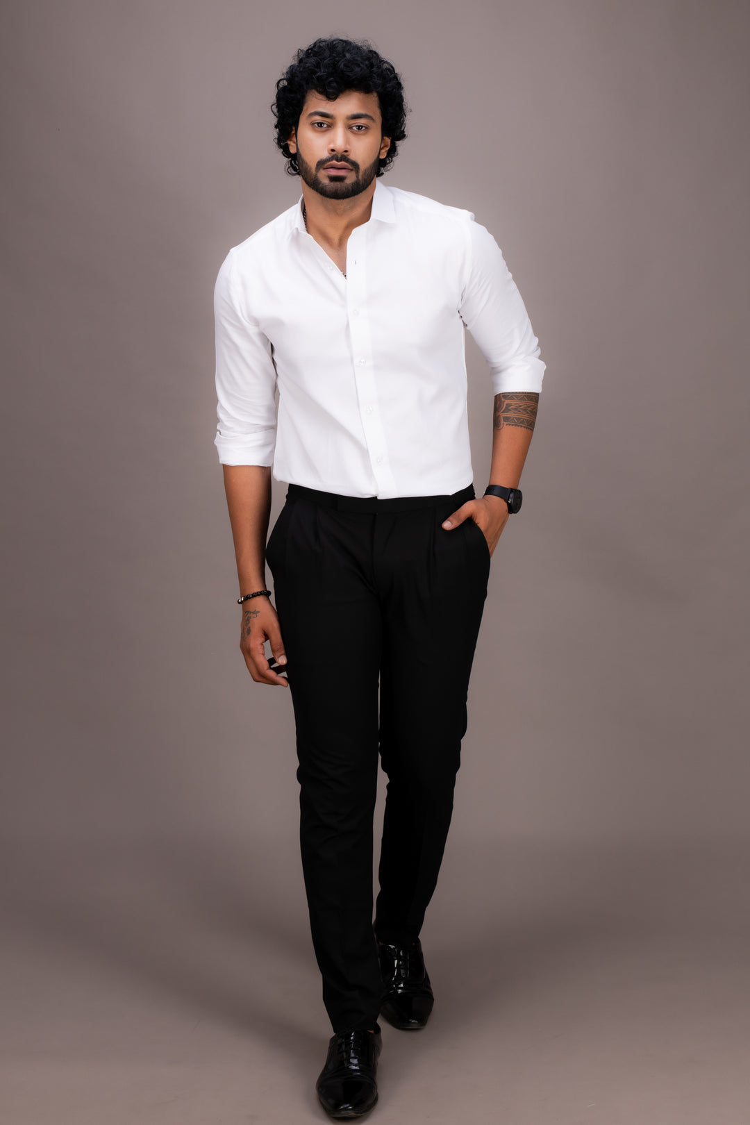 SUPERFINE WHITE DOBBY SHIRT