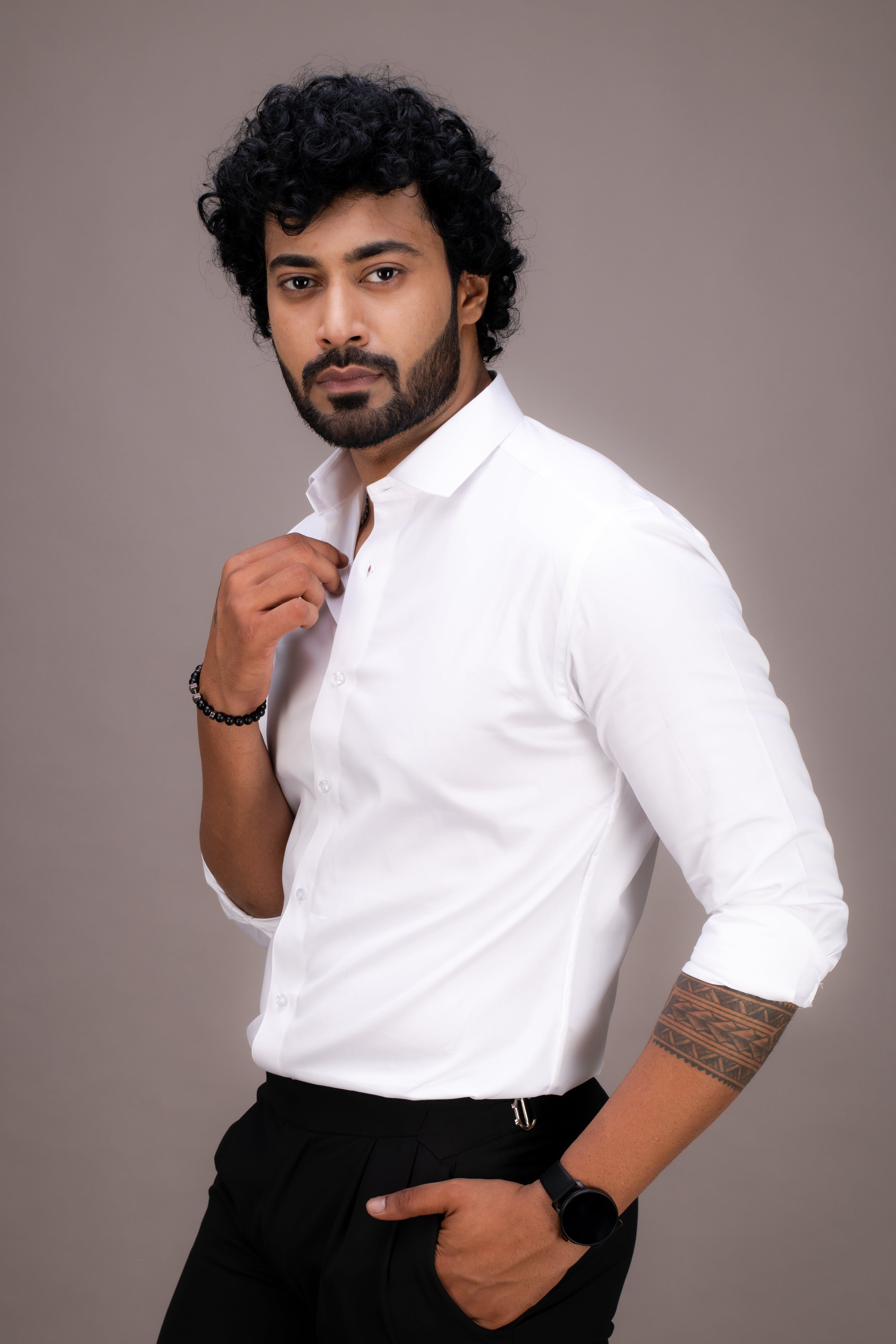 SUPERFINE WHITE 120'S COUNT COTTON SHIRT