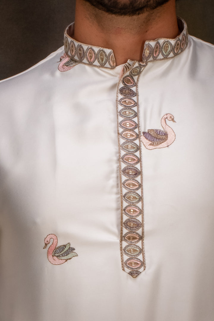Abees Printed kurta set - back view