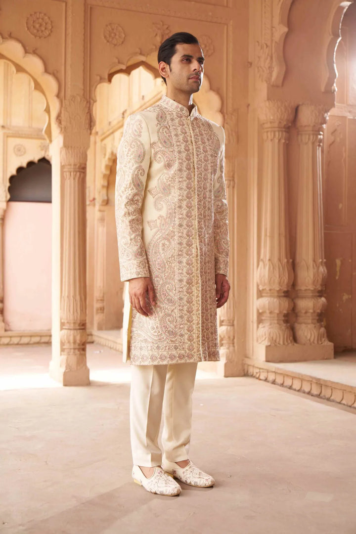 Ivory Regal Heritage Embroidered Sherwani