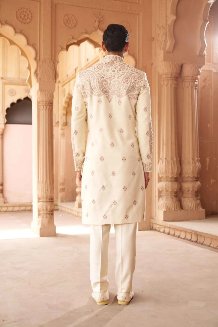 Ivory Regal Heritage Embroidered Sherwani