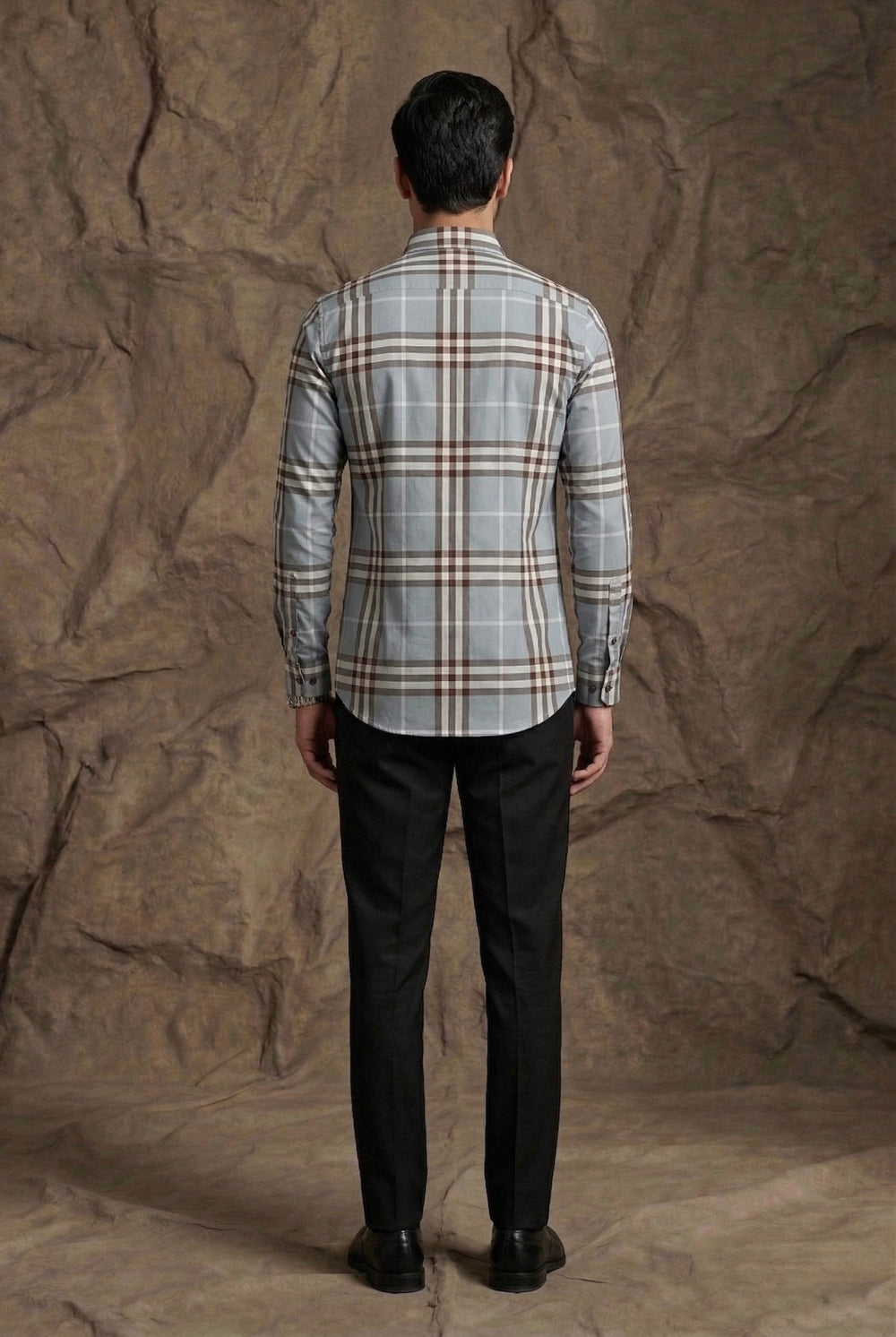 Sky Blue Premium Checked Shirt