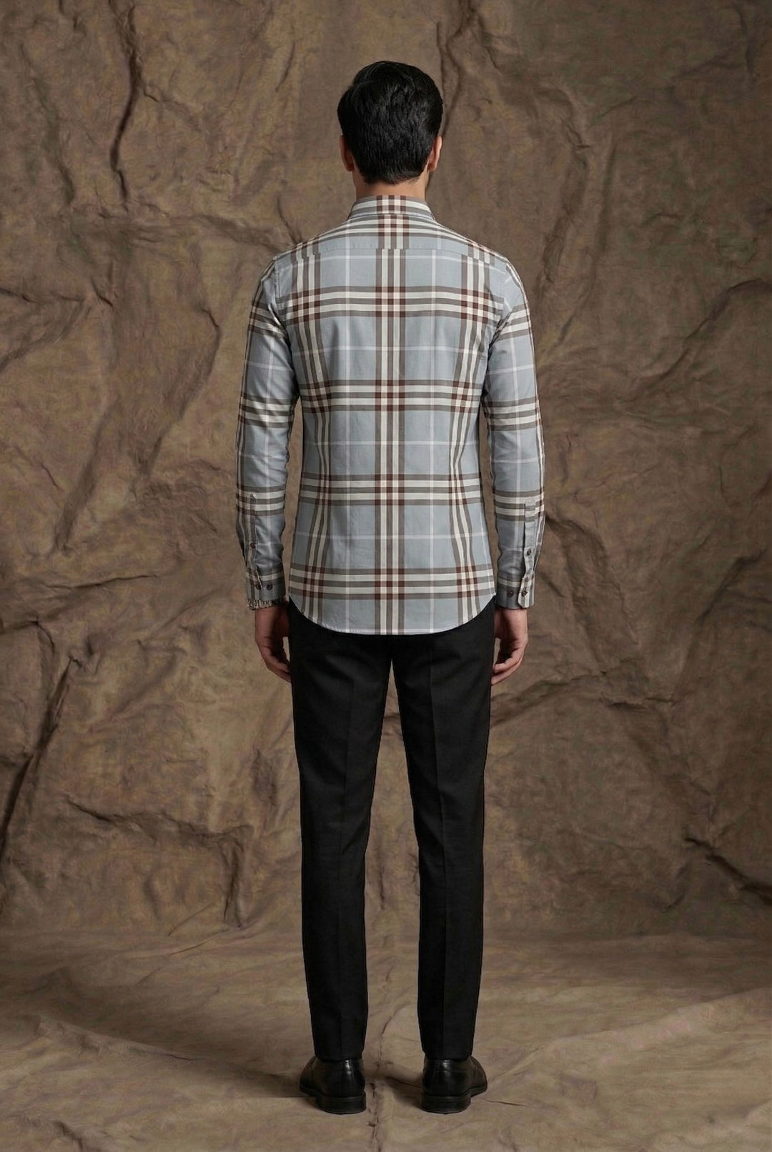Sky Blue Premium Checked Shirt