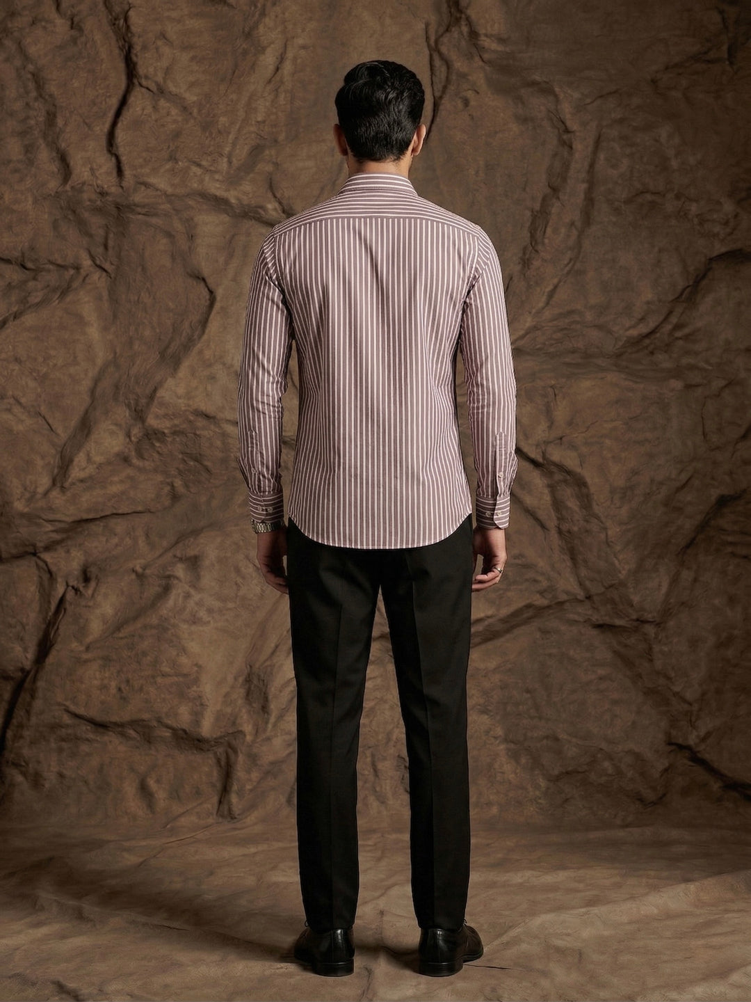 Pink Vertical Striped Premium Shirt