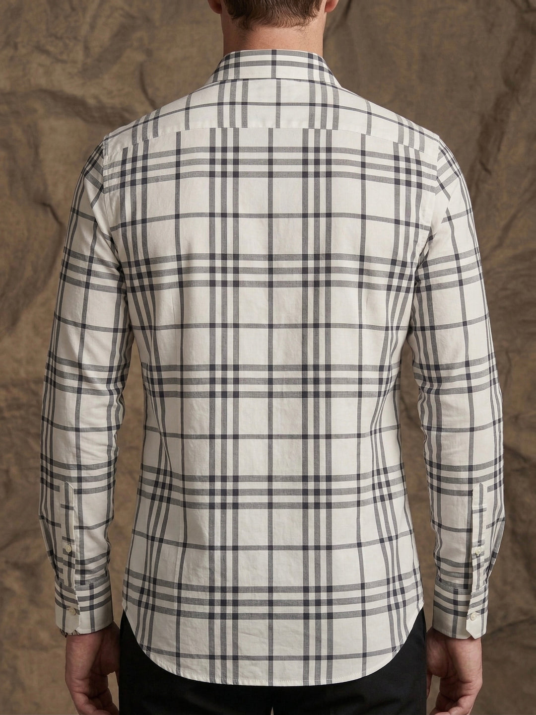 Classic White Checkered Premium Cotton Shirt